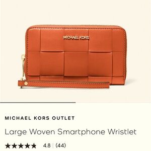 Michael Kors Tan  Woven Wristlet